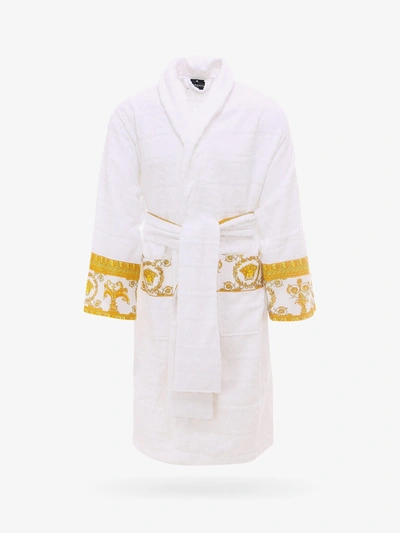 Versace Home I Love Baroque Short Robe In White