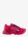 Dolce & Gabbana Strobo Calfskin Daymaster Sneakers With Dg Logo In Pink