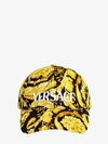 Versace Barocco Print Baseball Hat In Black