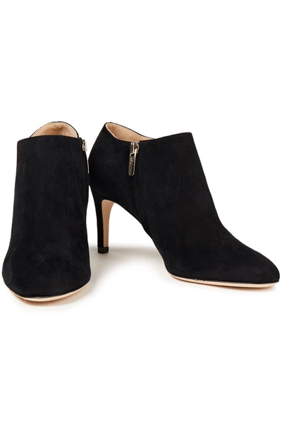 Sergio Rossi Suede Ankle Boots In Black