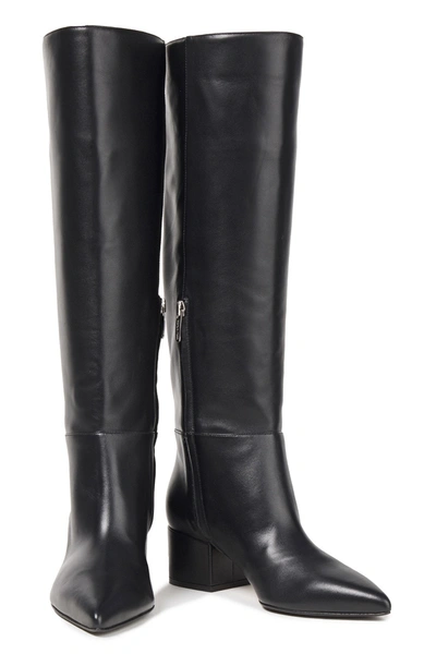 Sergio Rossi Jodie Leather Knee Boots In Black