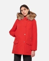 Woolrich Arctic Padded Parka Coat In Red