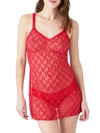 B.tempt'd By Wacoal Lace Kiss Chemise In Crimson Red