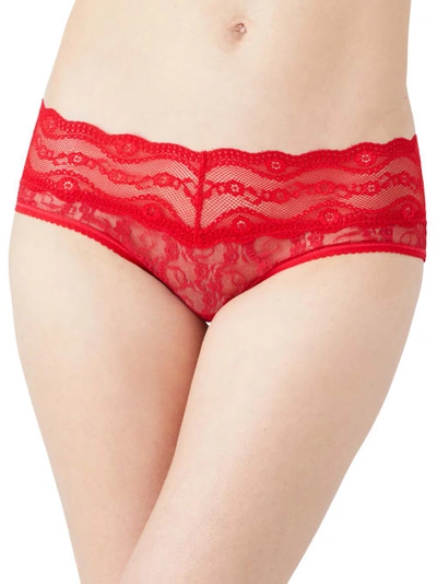 B.tempt'd By Wacoal Lace Kiss Hipster In Crimson Red