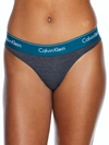Calvin Klein Modern Cotton Logo Thong In Charcoal-gray In Charcoal Heather