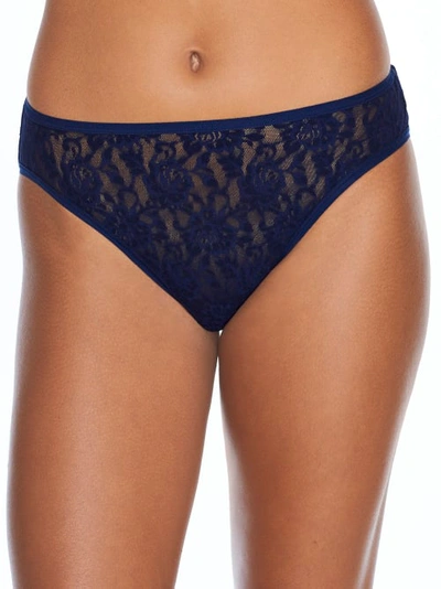 Hanky Panky Signature Lace Hi-cut Brief In Navy