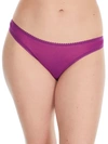 On Gossamer Gossamer Mesh Hip G Thong In Deep Plum