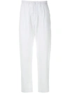 Handred Linen Straight Trousers In White