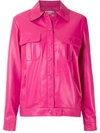 Olympiah Cuir Leather Jacket In Pink