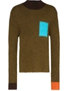 JACQUEMUS COLOURBLOCK RIBBED JUMPER