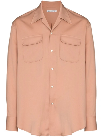 Our Legacy Pink Tech Wool Poco Shirt In Neutrals