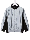 Molo Teen Two-tone Zip-up Track Jacket In Black