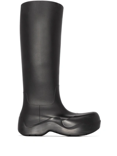 Bottega Veneta Black Puddle Knee-high Rubber Boots