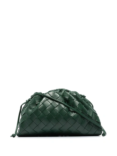 Bottega Veneta The Pouch Intrecciato Bag In Green