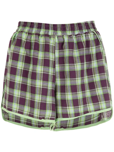 Olympiah Picnic Check Shorts In Green