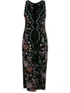 Olympiah Embroidered Midi Dress In Black