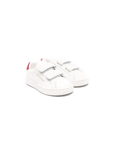Palm Angels Babies' Touch-strap Tennis Sneakers In White