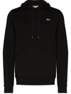 Lacoste Big Croco Hoodie In Black