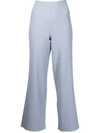 Proenza Schouler White Label Lightweight Rib Knit Trousers In Blue