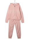 Moncler Panelled Cotton Tracksuit Set In Pink