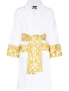 Versace White I Heart Baroque Bath Robe