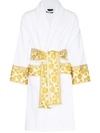 Versace Baroque Print Bathrobe White
