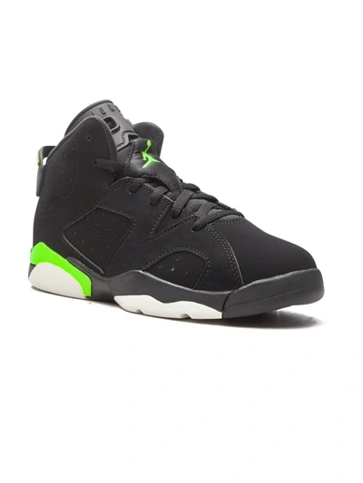 Jordan Kids' Air  6 Retro "electric Green" Sneakers In Black