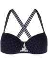 Marlies Dekkers Polka-dot Print Padded-cup Bra In Blue