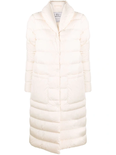 Woolrich Padded Down Coat In White