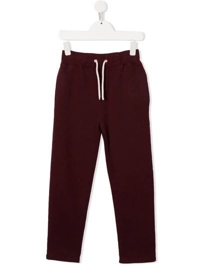 Bonpoint Kids' Elasticated Drawstring-waist Trousers In Red