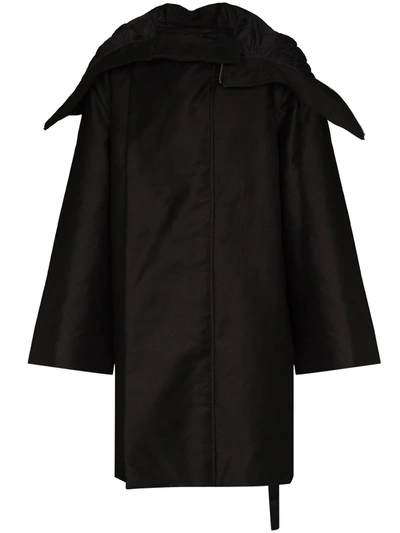 Rick Owens Drkshdw Sisy Recycled Nylon Parka Coat In Black