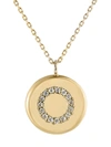 METIER 9KT YELLOW GOLD COIN CIRCLE DIAMOND NECKLACE
