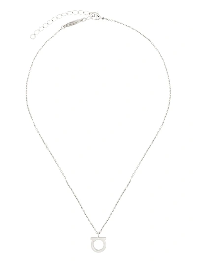 Ferragamo Gancini Pendant Necklace In Silver
