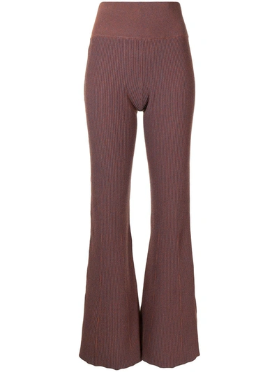 Muller Of Yoshiokubo Rustle Flare Trousers In Red