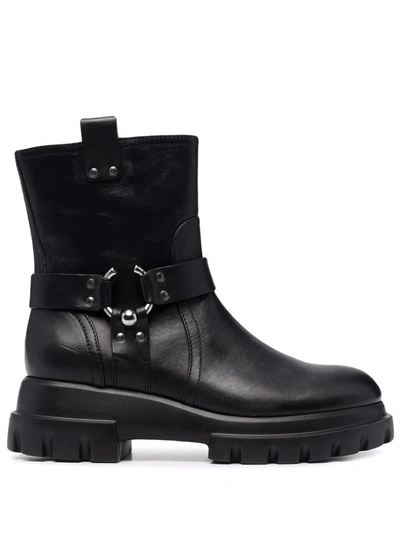 Agl Attilio Giusti Leombruni Sally Side Zip Boots In Black