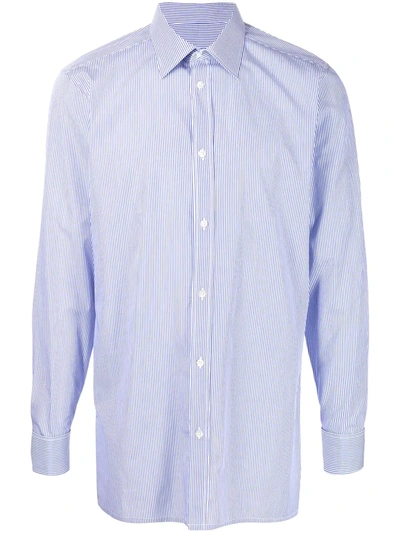 Maison Margiela Striped Long-sleeve Shirt In Blau