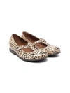 Pèpè Lulù Leopard Print Ballerinas In Neutrals