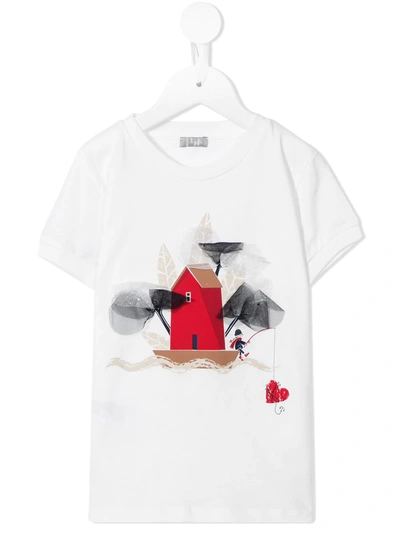 Il Gufo Kids' Appliqué-detail Cotton T-shirt In White