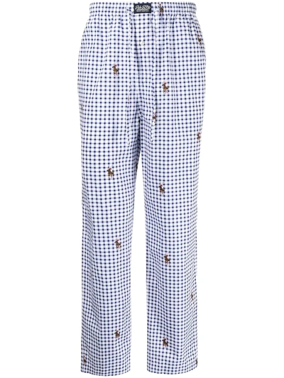 Polo Ralph Lauren Polo Pony Cotton Pyjama Trousers In Blue