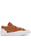 Nike Mens Light British Tan Univer Sacai X Blazer Low Leather And Suede Low-top Trainers 7.5 In Brown