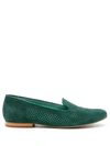 BLUE BIRD SHOES PERFORATED SUEDE LOAFERS