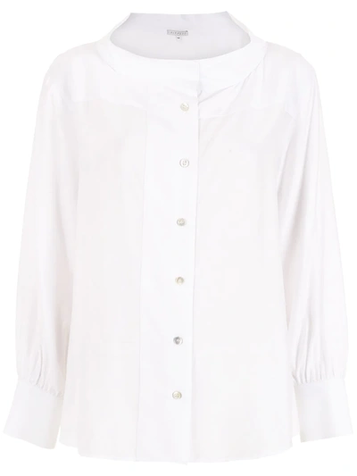 Alcaçuz Adonis Cow-neck Shirt In White