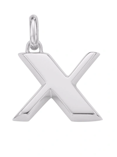 Monica Vinader Alphabet X Pendant Charm In Silver