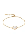 Monica Vinader Petal 18ct Yellow Gold-plated Vermeil Sterling Silver And Moonstone Bracelet In Gold