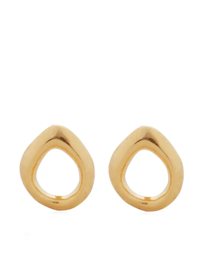 Monica Vinader Gold Plated Vermeil Silver Nura Reef Open Stud Earrings