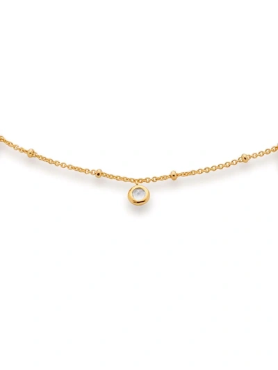 Monica Vinader Mini Gem Necklace In Gold