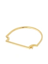 Monica Vinader Signature Skinny Bangle In Gold