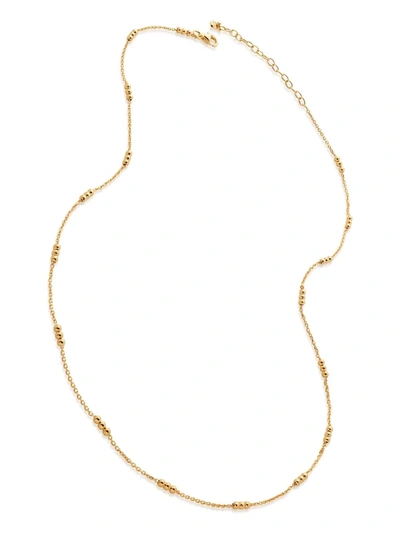 Monica Vinader Triple Beaded 18-20" Chain Necklace In Gold