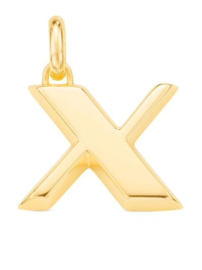 Monica Vinader Alphabet X Pendant Charm In Gold