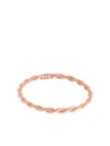 Monica Vinader Corda Recycled 18ct Rose Gold-plated Vermeil Sterling Silver Ring In Pink